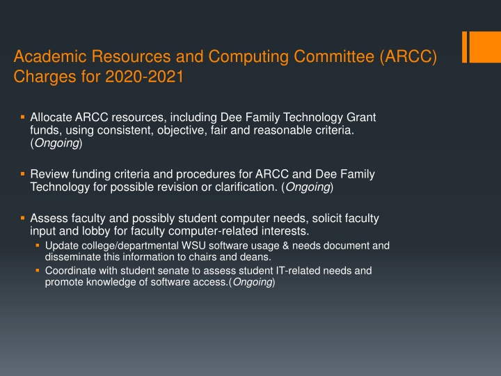 academic resources and computing committee arcc