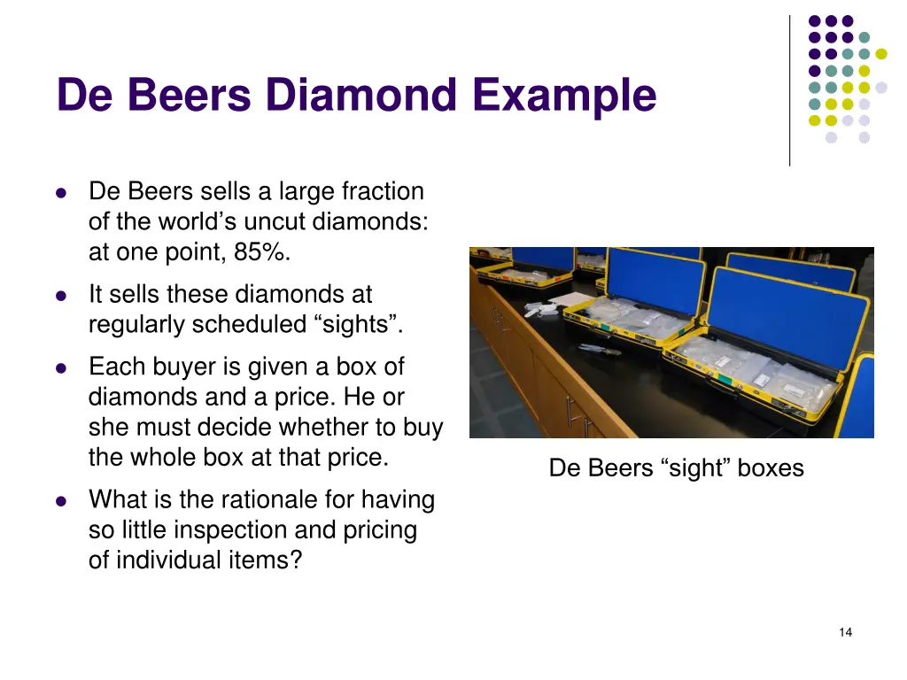 de beers diamond example