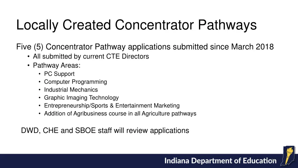 locally created concentrator pathways