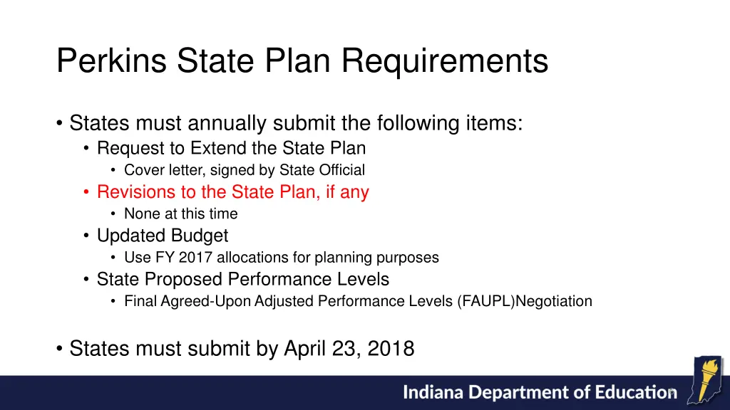 perkins state plan requirements 1