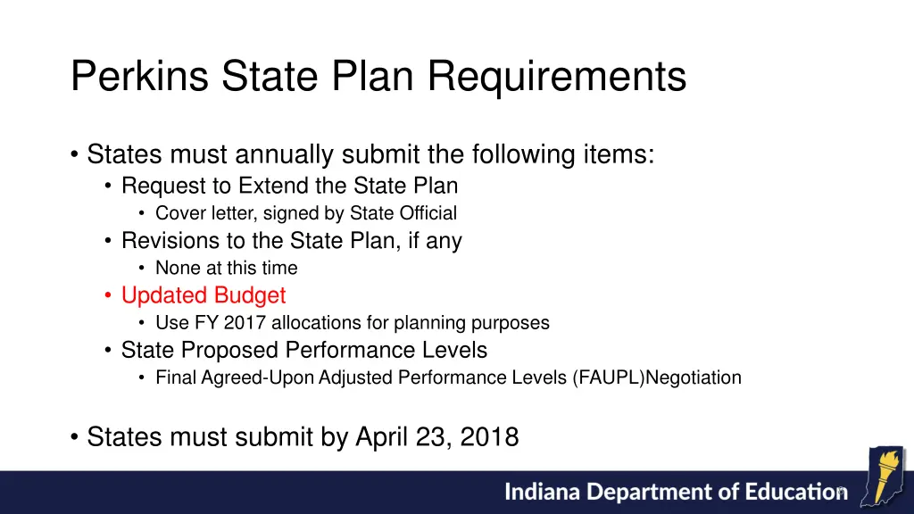 perkins state plan requirements 2