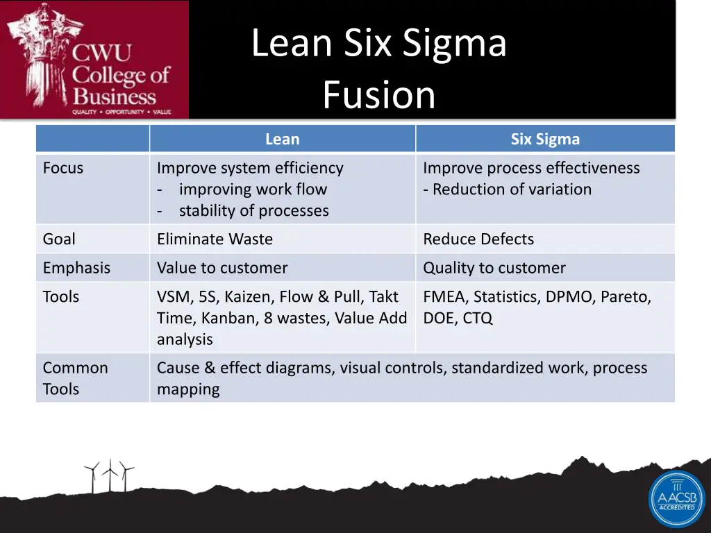 lean six sigma fusion