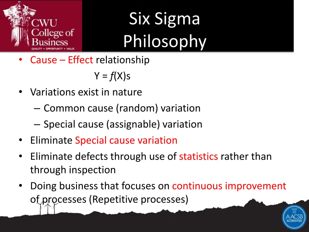 six sigma philosophy