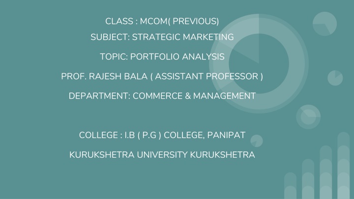 class mcom previous subject strategic marketing