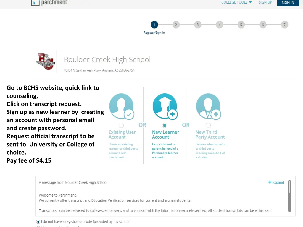 go to bchs website quick link to counseling click