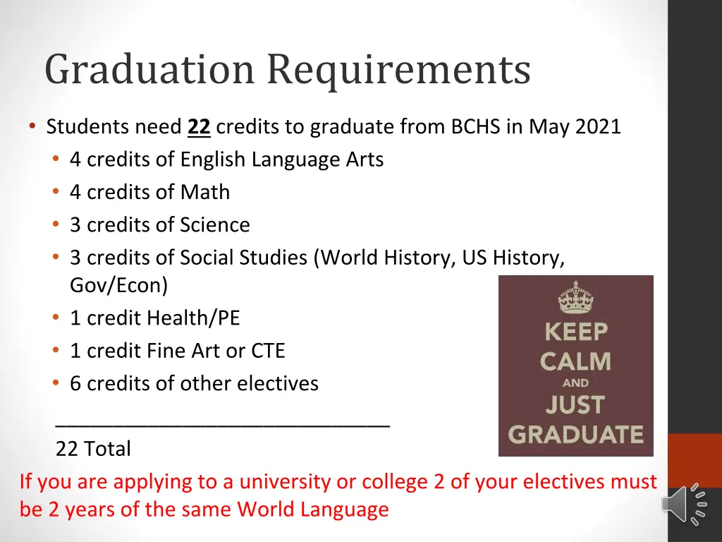 graduation requirements