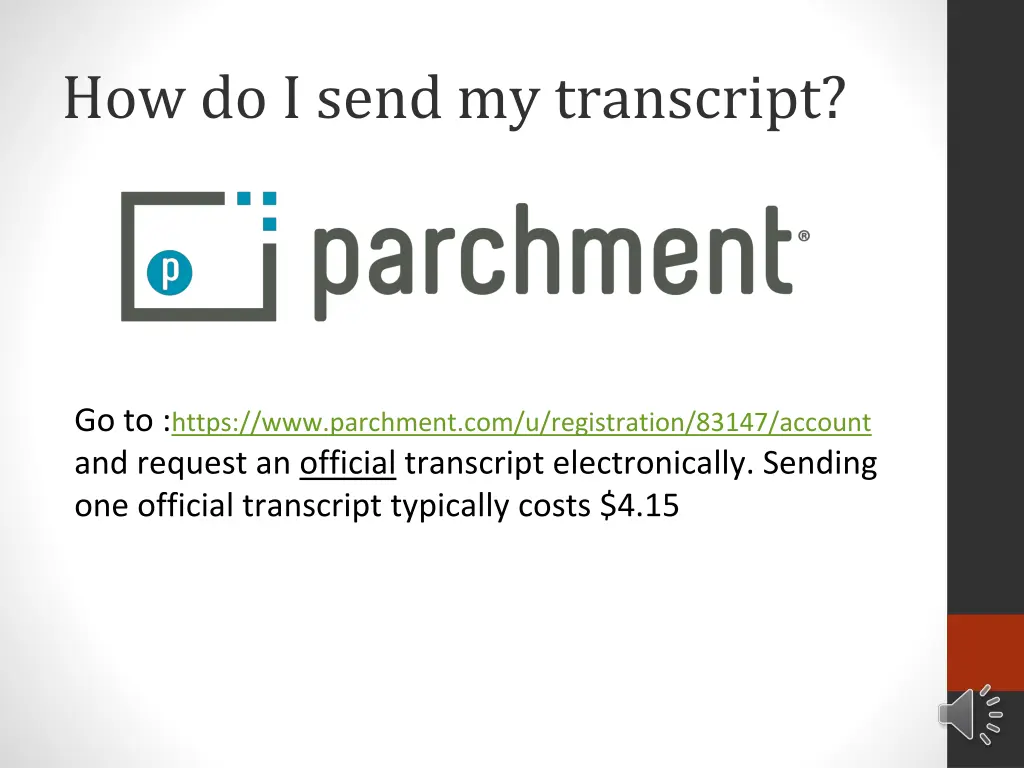 how do i send my transcript