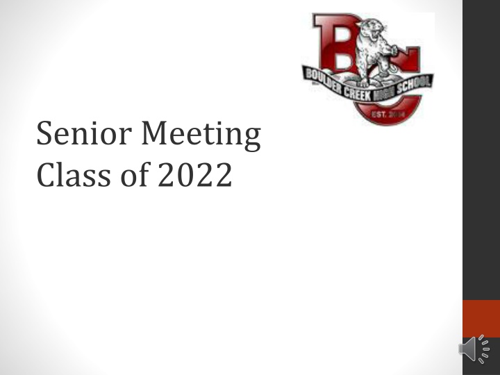 senior meeting class of 2022