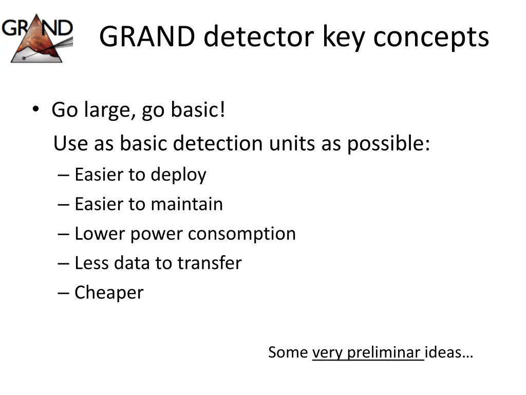 grand detector key concepts