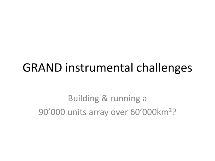 grand instrumental challenges