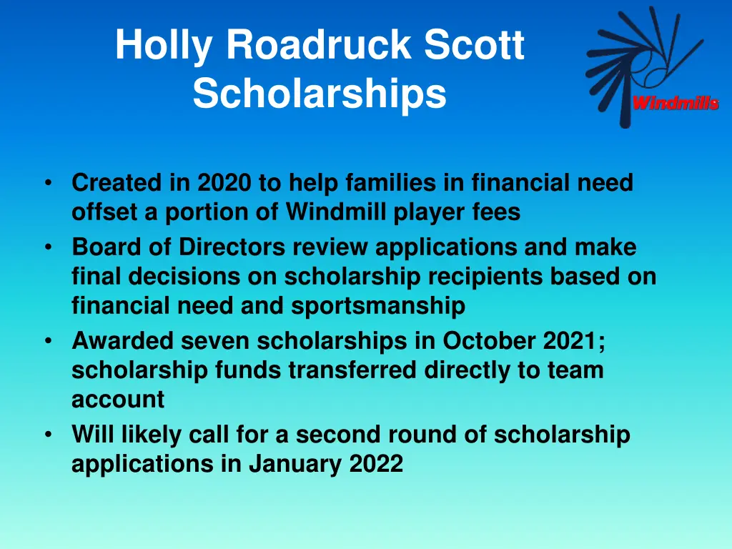 holly roadruck scott scholarships