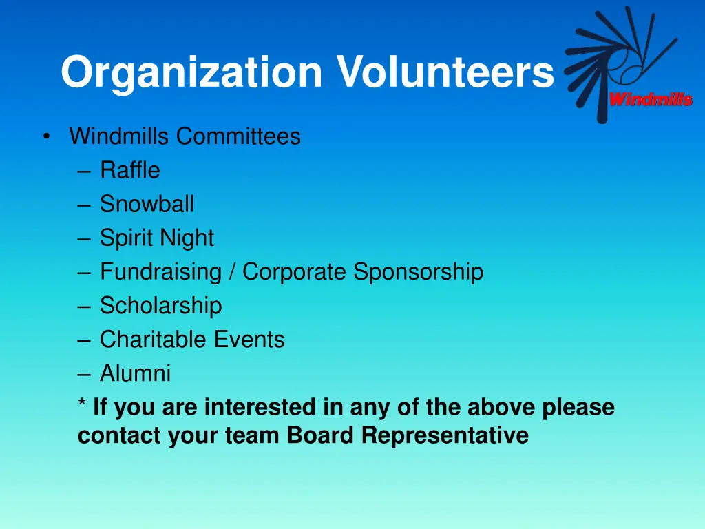 organization volunteers