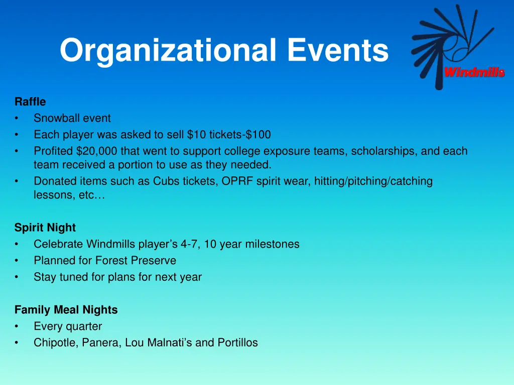 organizational events