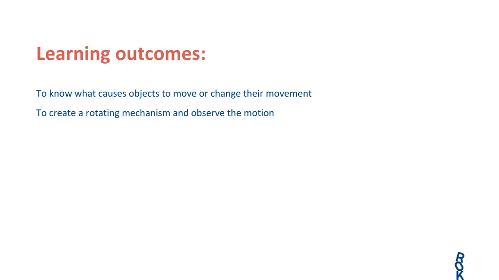 learning outcomes