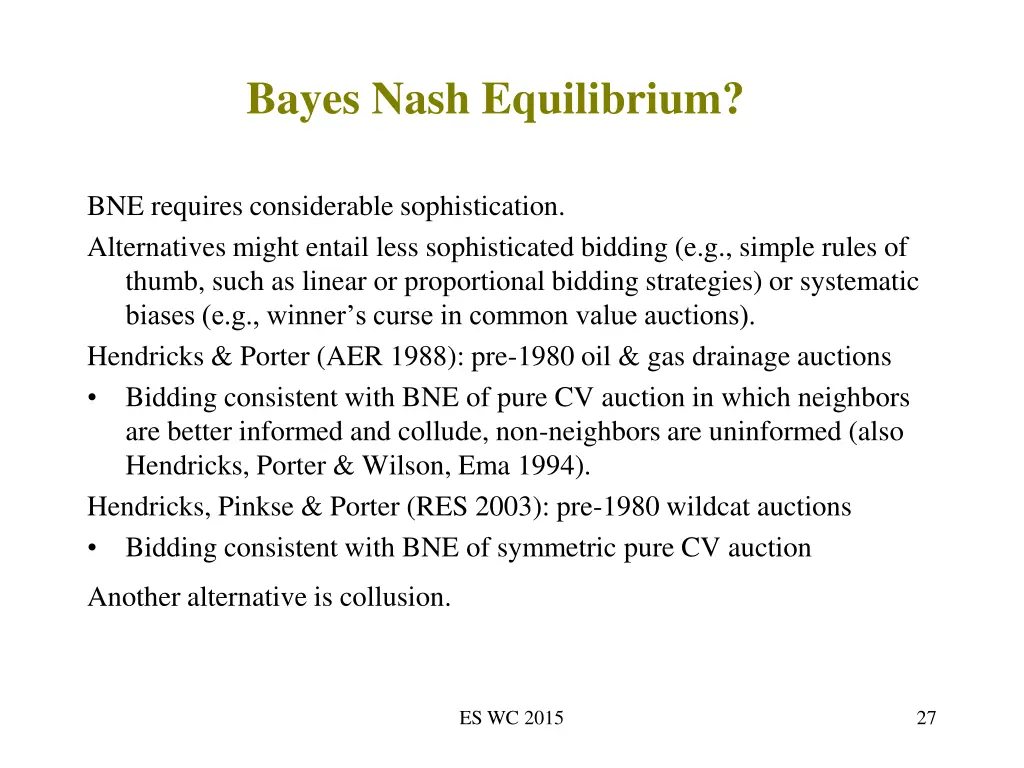 bayes nash equilibrium