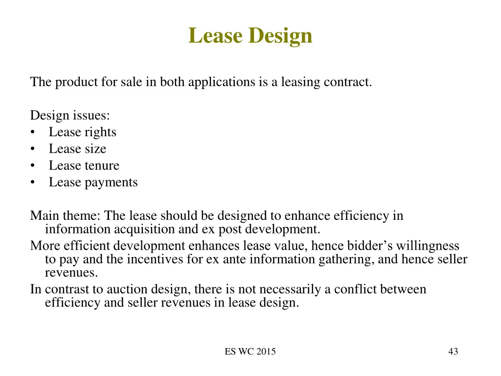 lease design