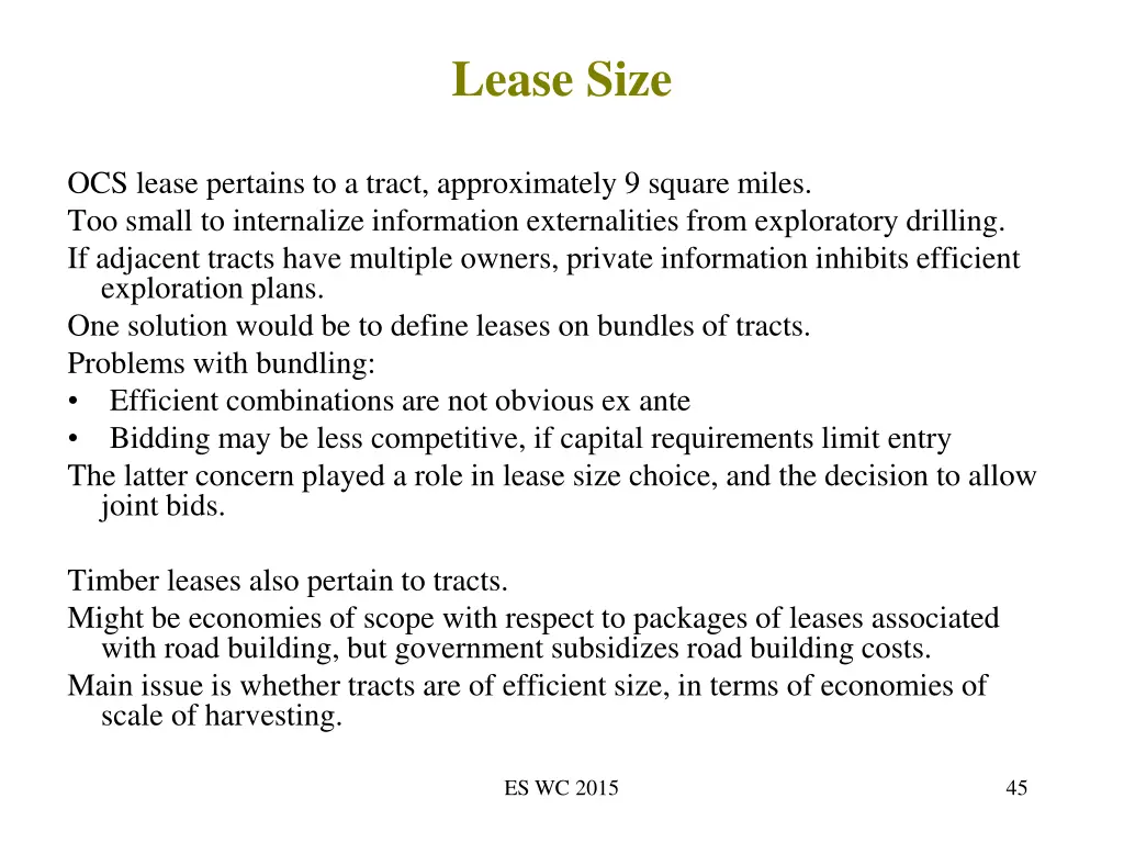 lease size