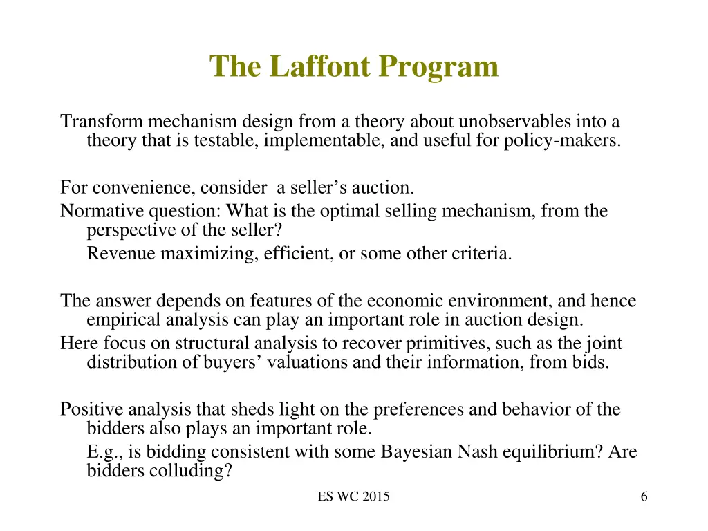 the laffont program