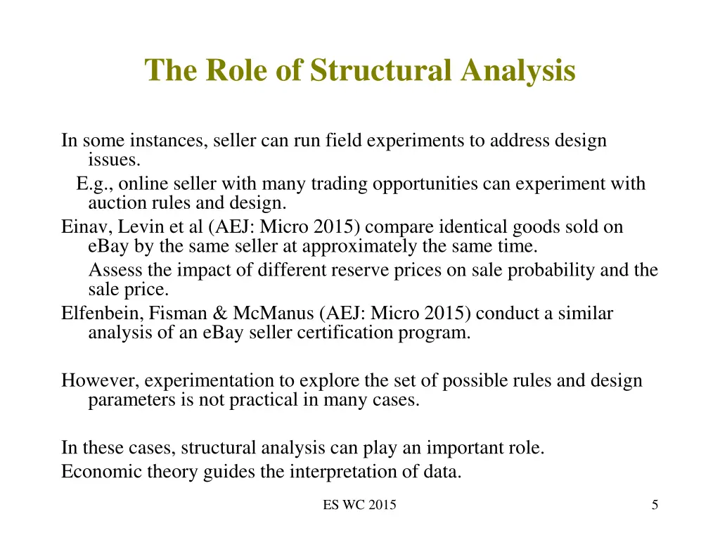 the role of structural analysis