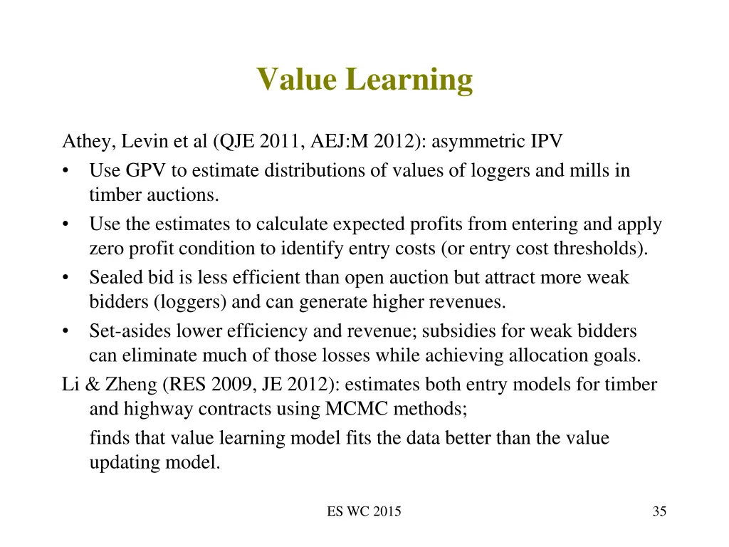 value learning