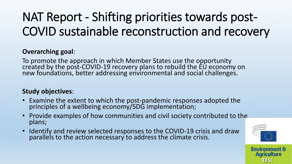 nat report nat report shifting priorities towards