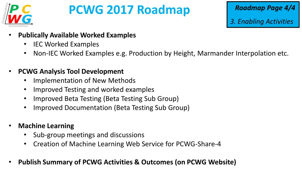 pcwg 2017 roadmap 3