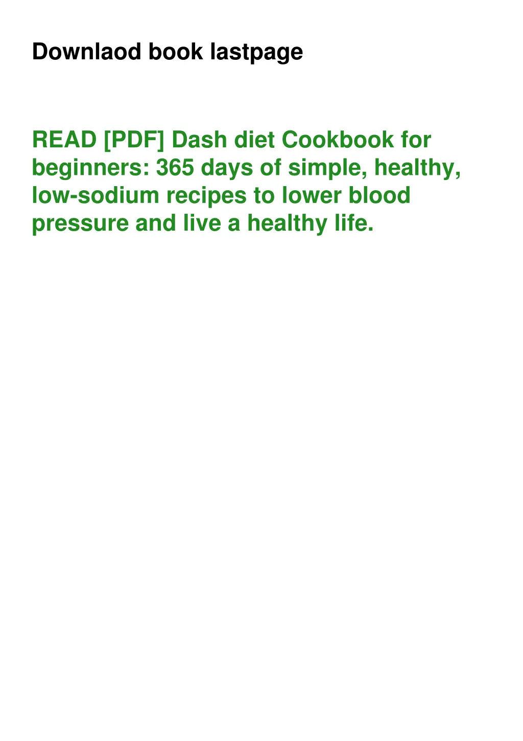 downlaod book lastpage read pdf dash diet