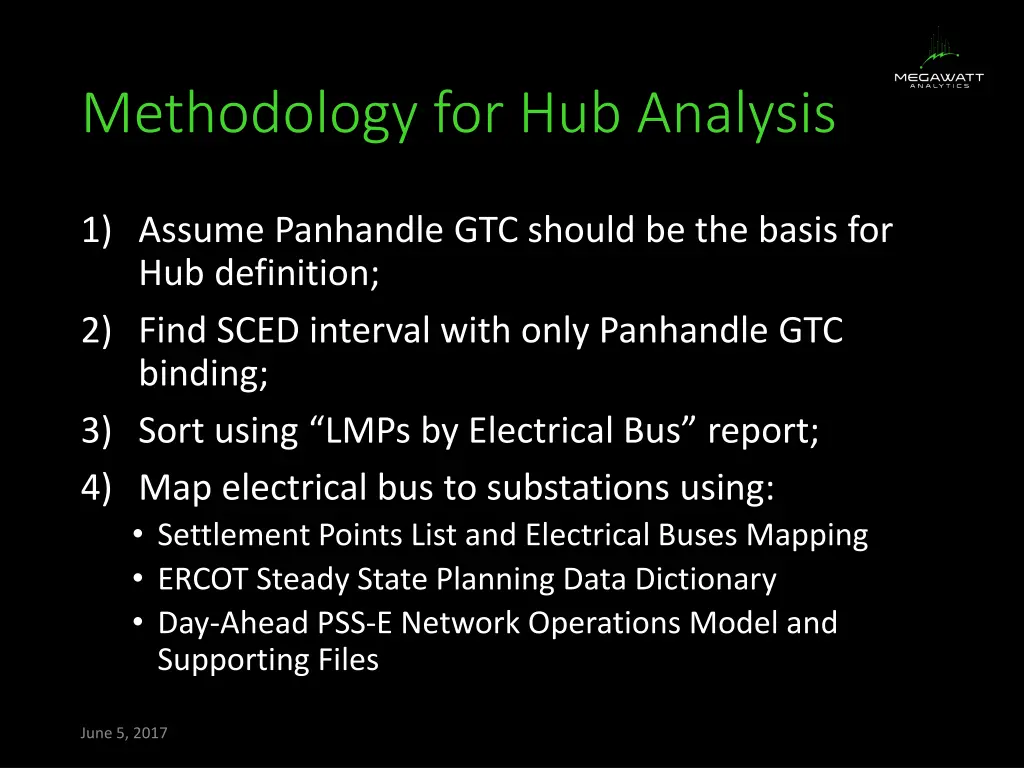 methodology for hub analysis