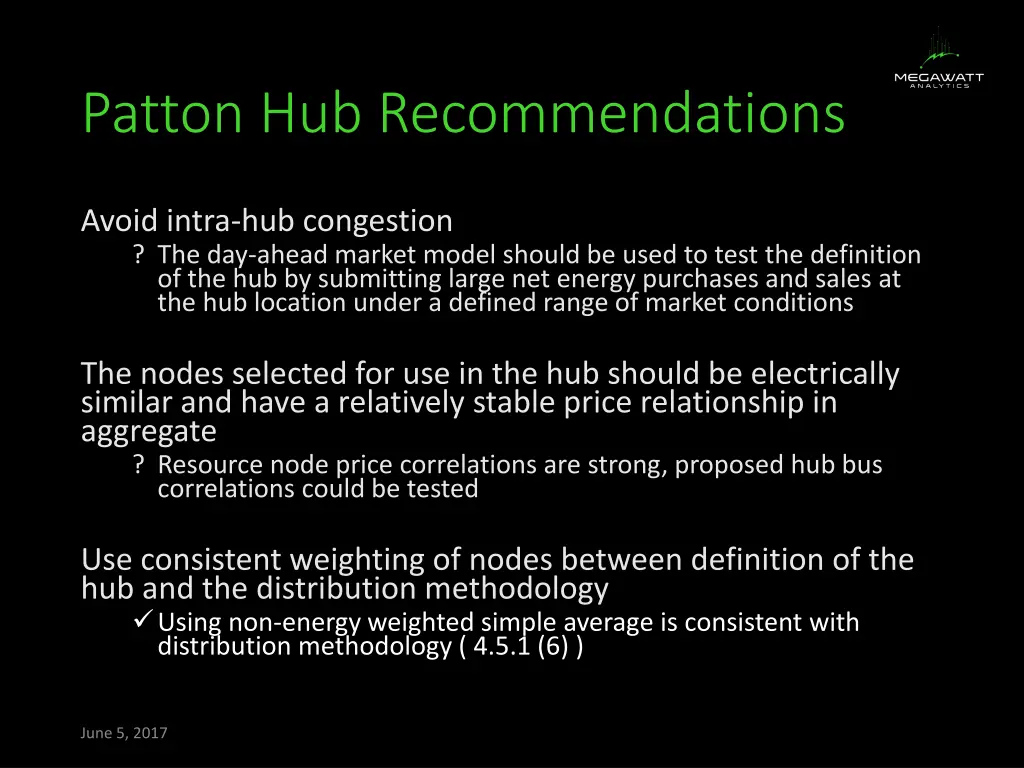 patton hub recommendations