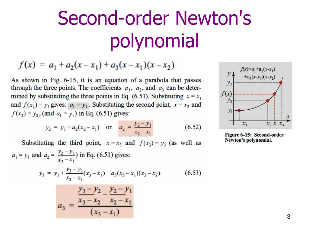 second order newton s polynomial