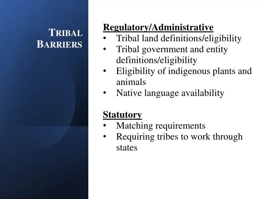 regulatory administrative tribal land definitions