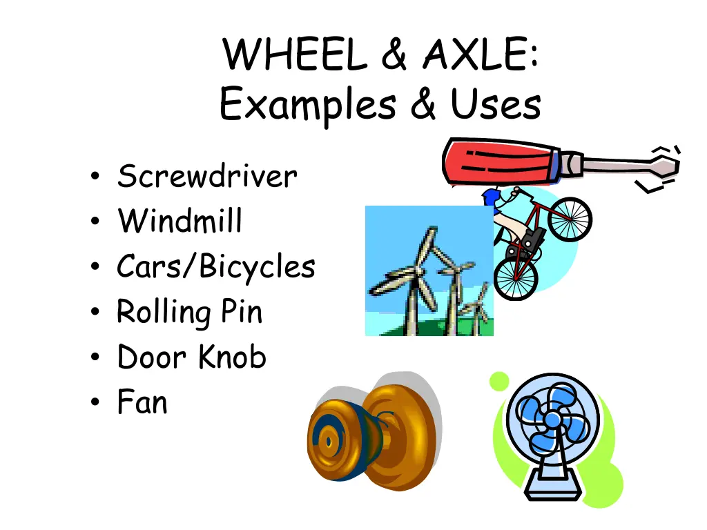 wheel axle examples uses