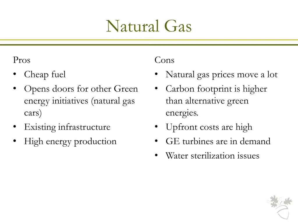 natural gas