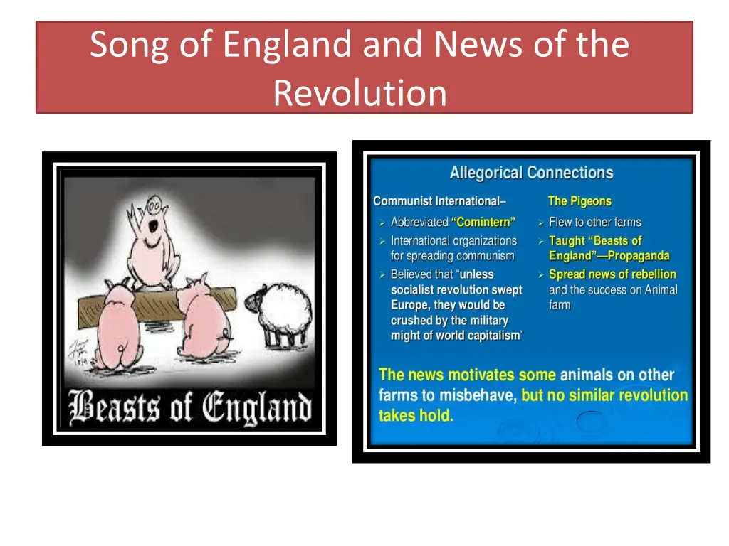 song of england and news of the revolution