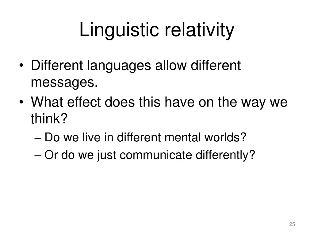 linguistic relativity