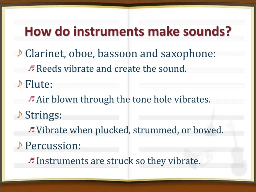 how do instruments make sounds 1