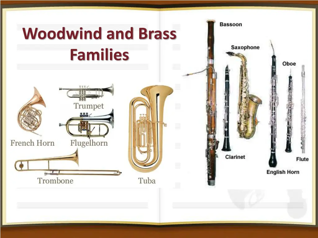 woodwind and brass families