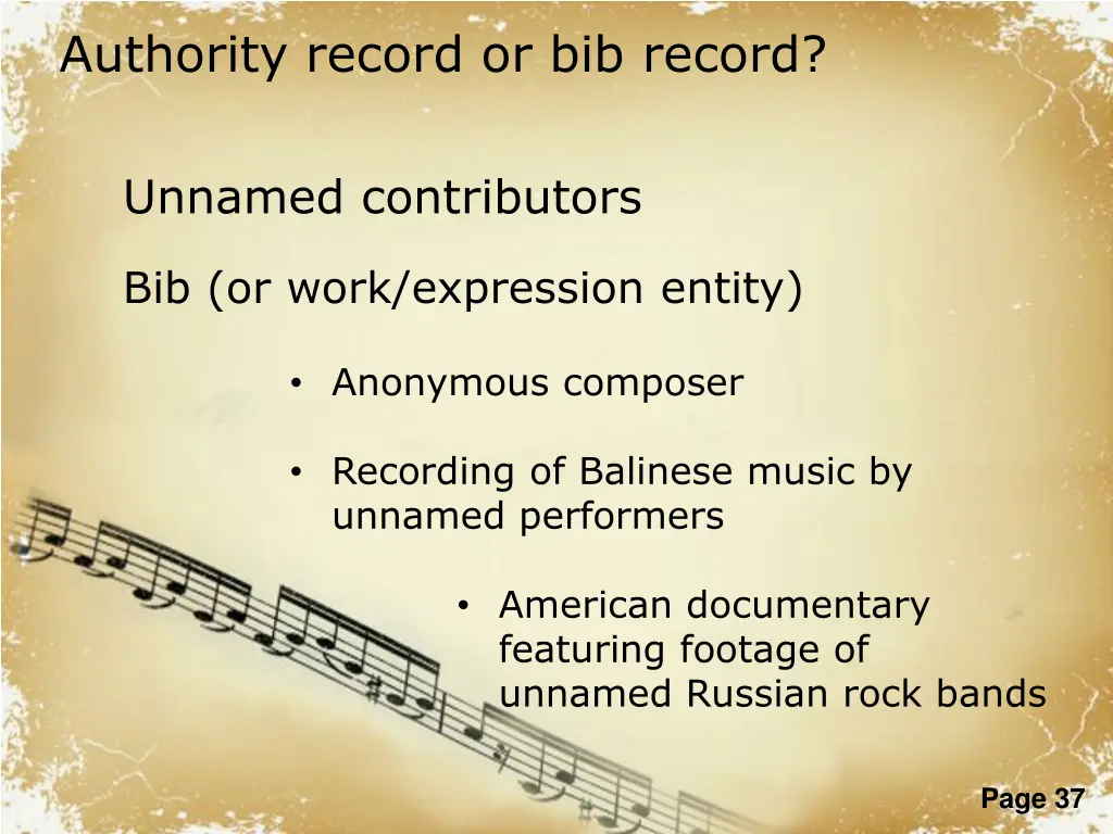 authority record or bib record 6