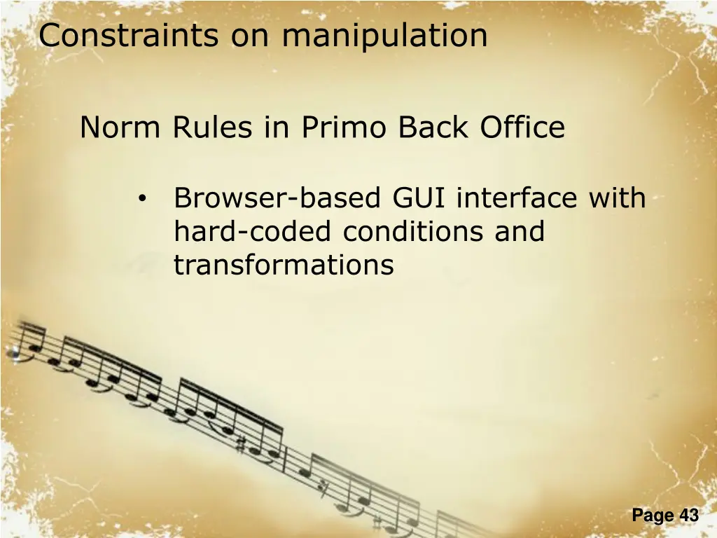 constraints on manipulation