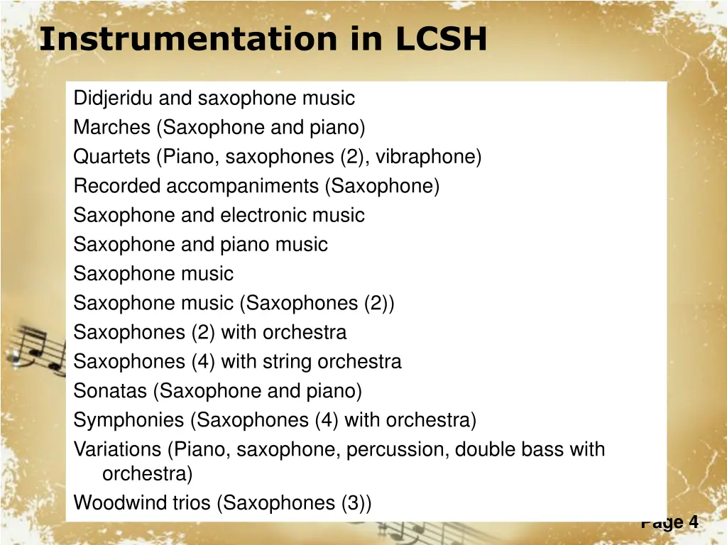 instrumentation in lcsh