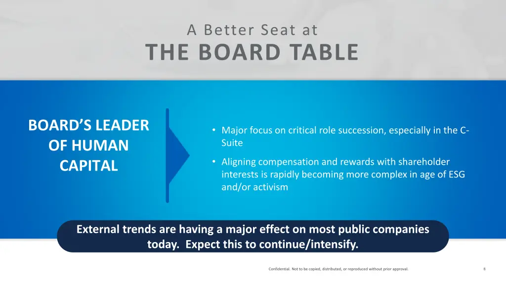 a better seat at the board table