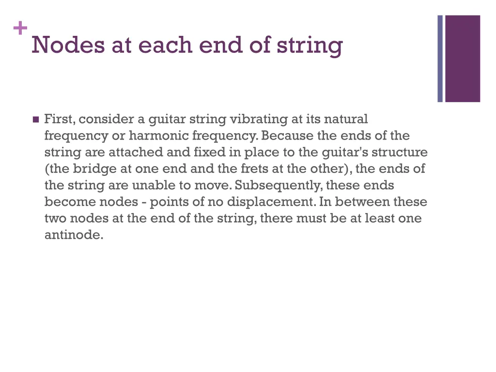 nodes at each end of string