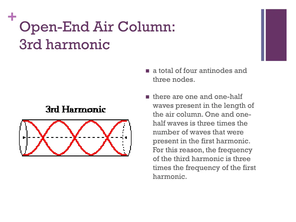 open end air column 3rd harmonic