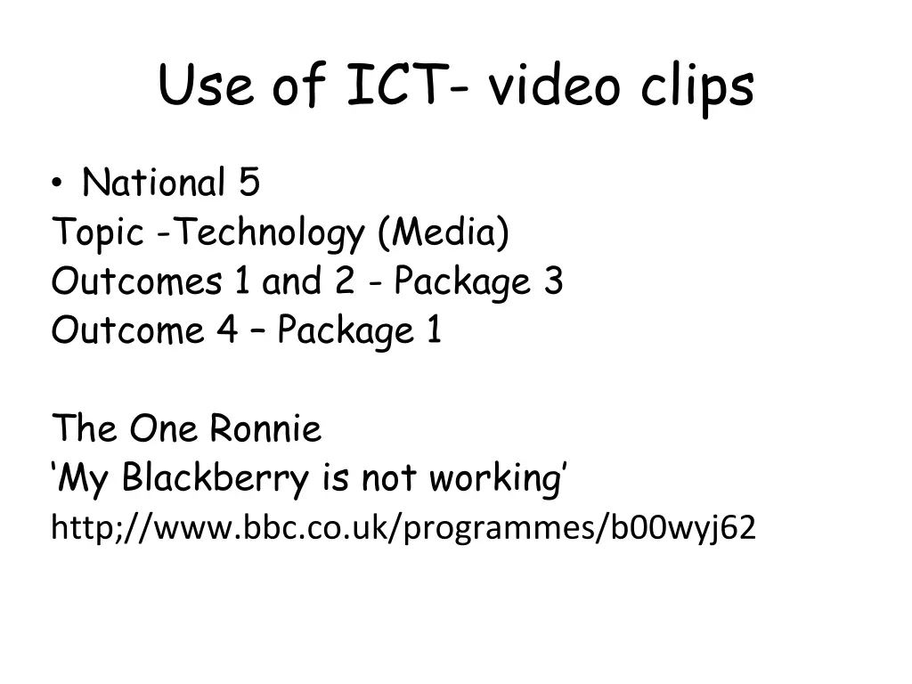 use of ict video clips