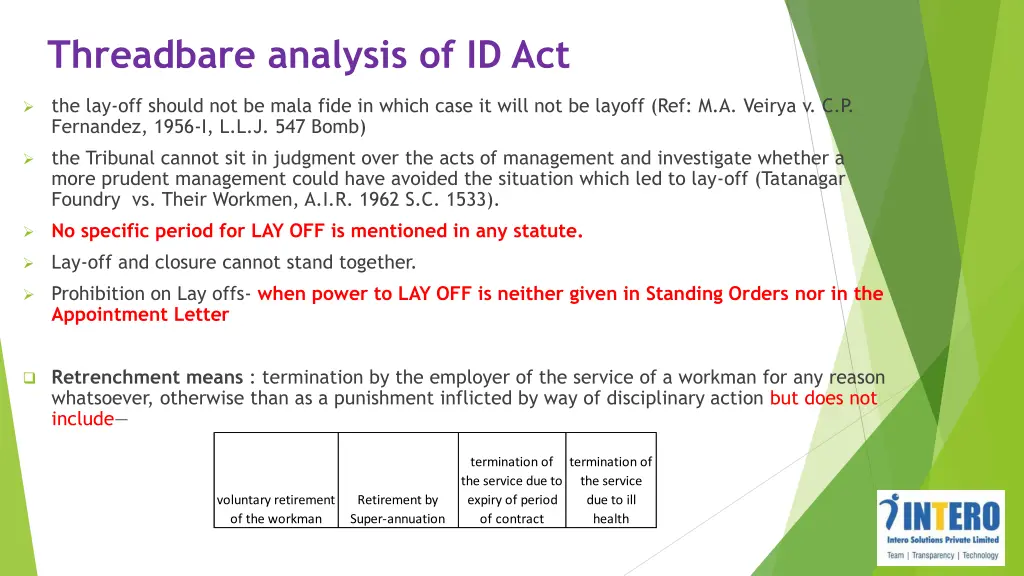 threadbare analysis of id act 1