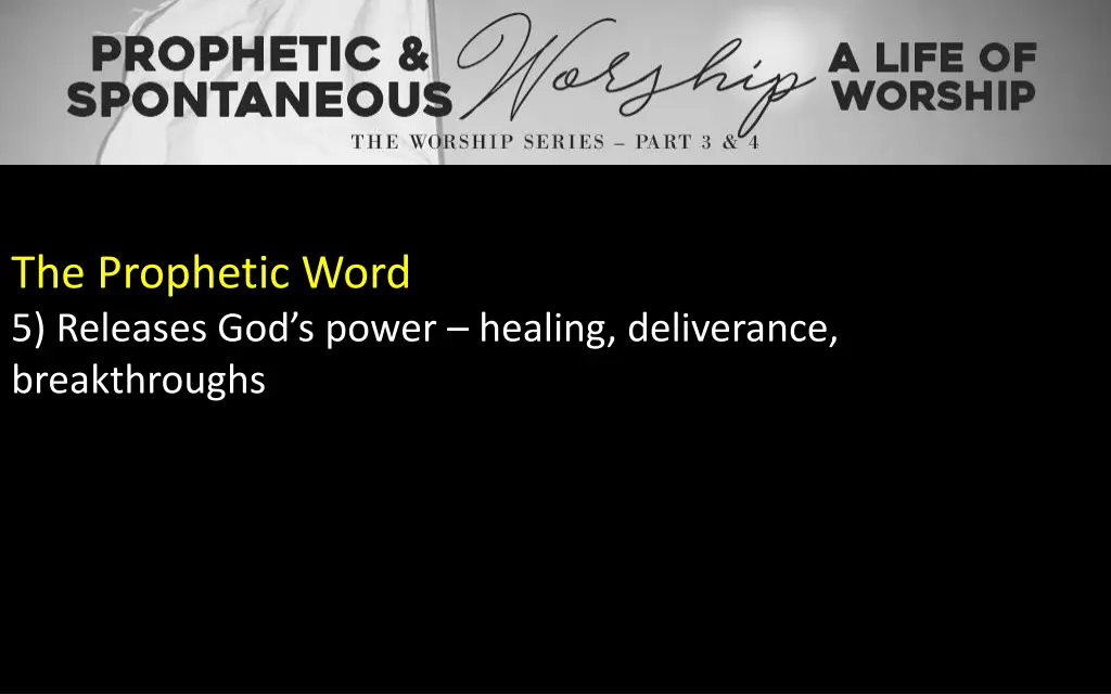 the prophetic word 5 releases god s power healing