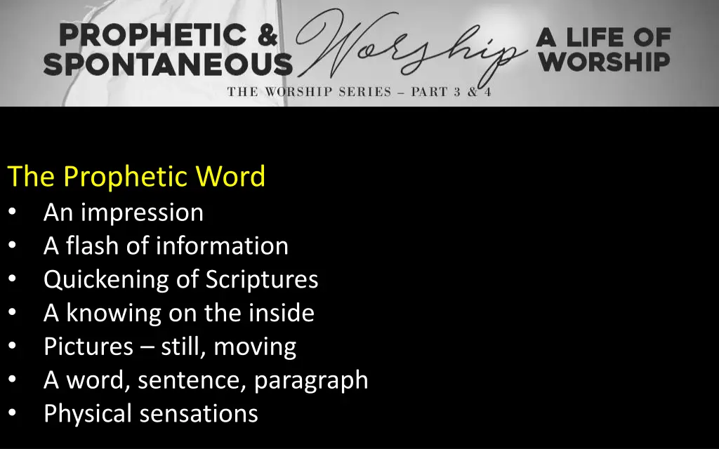 the prophetic word an impression a flash