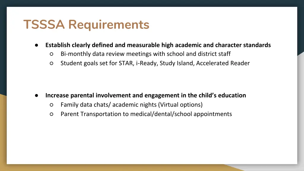 tsssa requirements