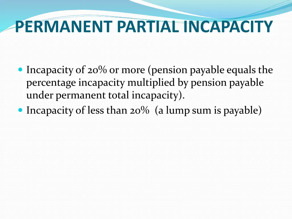 permanent partial incapacity