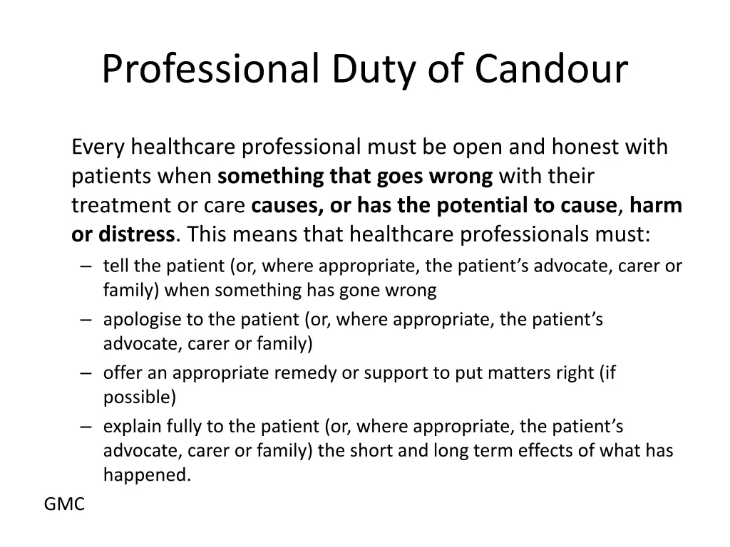 professional duty of candour